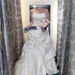 Pronovias White Beaded Fabric